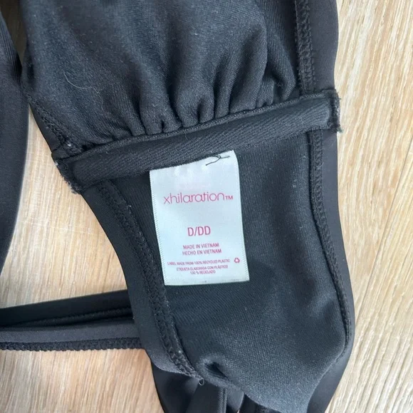 StrapTie Bralette Black Bikini Top Xhilaration D/DD - Picture 3 of 5